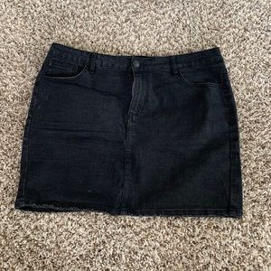 Black denim skirts